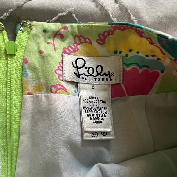 Lilly Pulitzer Floral Skirt Size 0 - Picture 2 of 5
